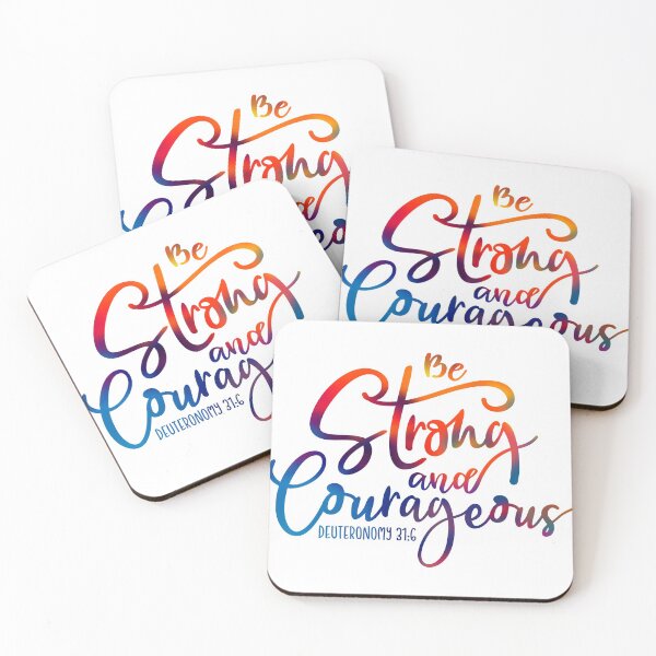 Item preview, Be Strong and Courageous - Bible Quote designed and sold by jeyel7.