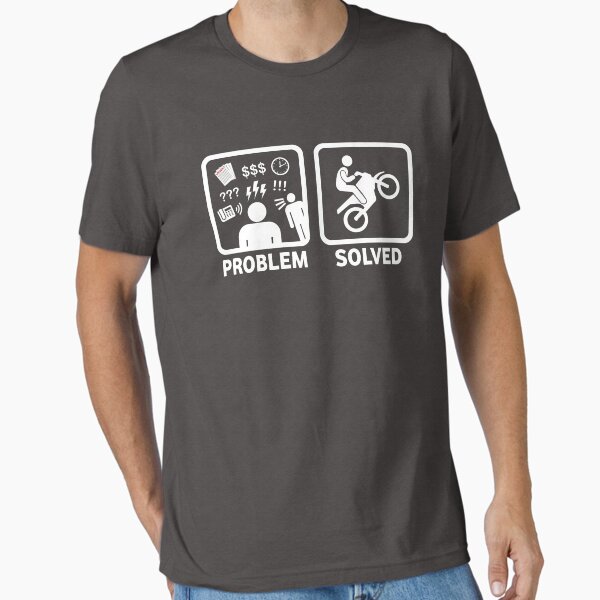 Item preview, Problem Solved Motorbike T Shirt designed and sold by BeyondEvolved.