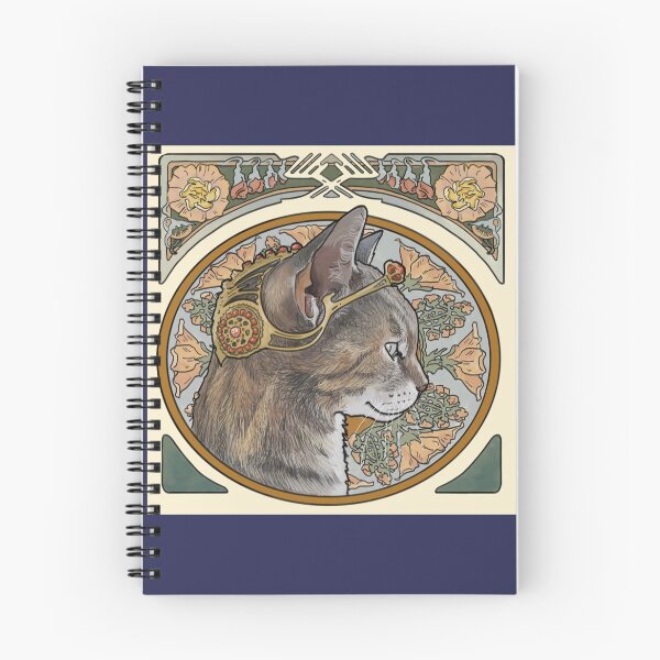Item preview, Splendid Art Nouveau Cat designed and sold by nevernotamanda.