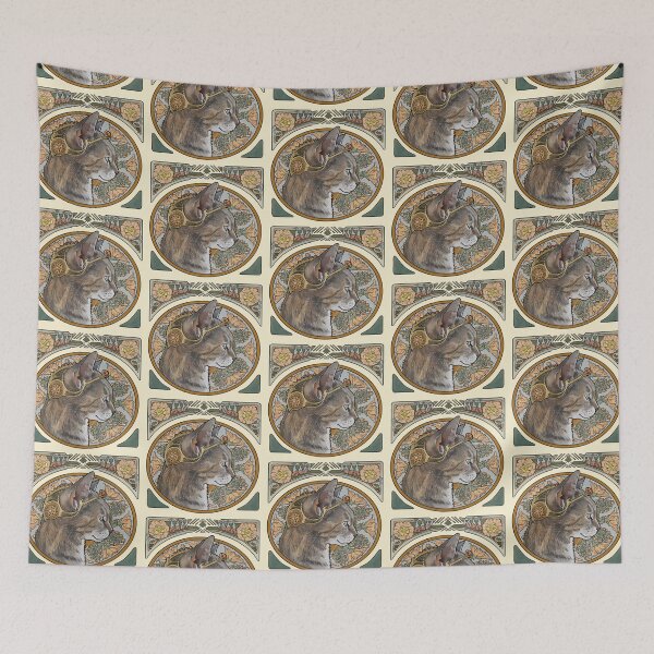 Item preview, Splendid Art Nouveau Cat designed and sold by nevernotamanda.