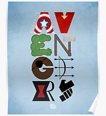 Avengers Typography Poster