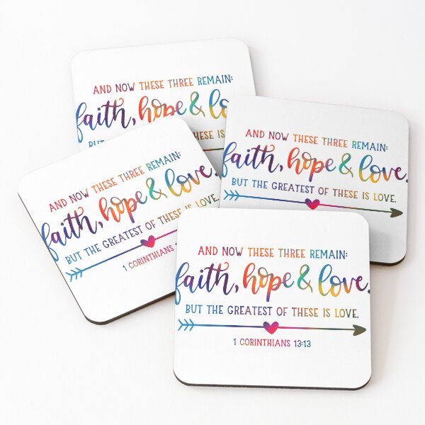 Item preview, Faith, Hope and Love - Bible Quote designed and sold by jeyel7.