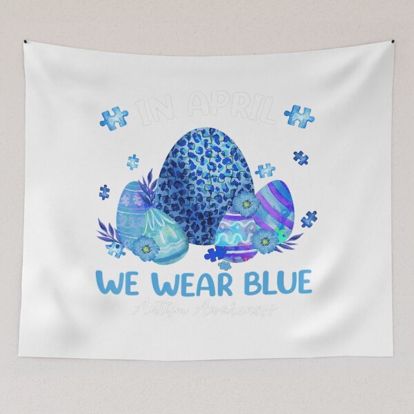 Item preview, Blue Leopard Eggs Easter In April We Wear Blue Autism Kids  designed and sold by schickelyasmin.