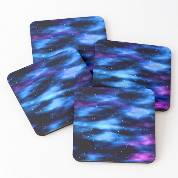 Artikelvorschau, Tie Dye Galaxy, blue purple light, shiny dark starry galaxy aesthetic space painted cosmos night entworfen und verkauft von August-E.