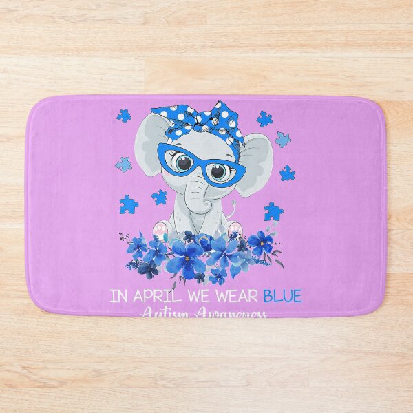 Item preview, In April We Wear Blue Autism Awareness Elephant  designed and sold by schickelyasmin.