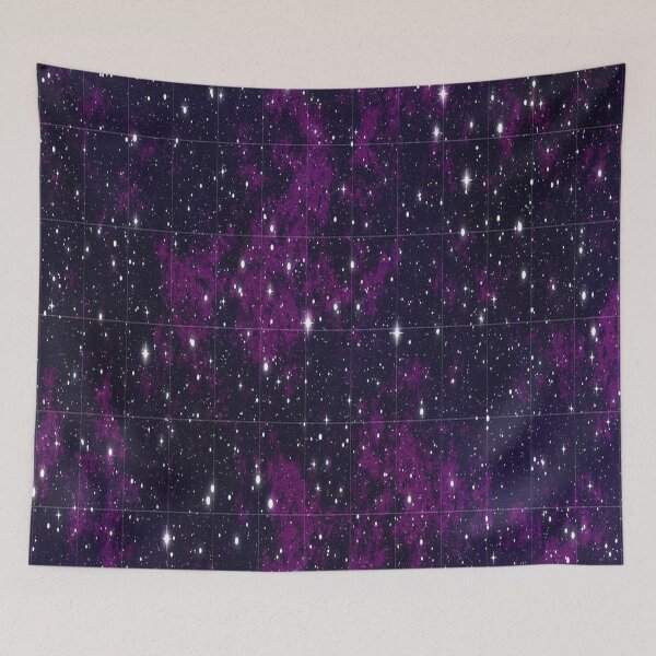 Aperçu de l'œuvre Velvet starry Galaxy Hemisphere, wine purple light, shiny dark starry aesthetic space painted cosmos night créée et vendue par August-E.