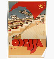 Odessa, Ukraine Vintage Travel Poster Poster