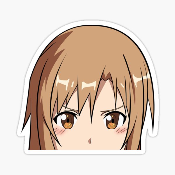 Asuna peeker sword art online Sticker