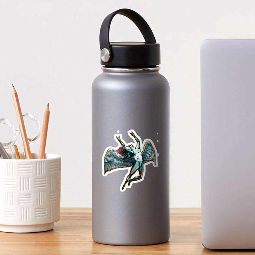 ICARUS THROWS THE HORNS - dark shadows *awesome UNLISTED designs in my portfolio* Sticker