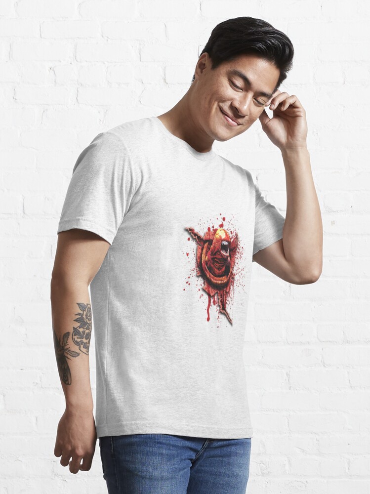 alien chestburster chestburster optical illusion Essential T Shirt for Sale by Upperpepper Redbubble