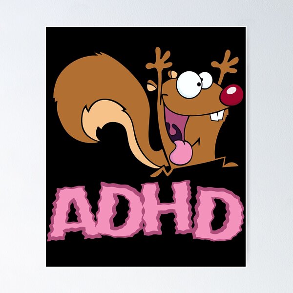 Funny Hey Look A Squirrel Distracting ADD ADHD Warrior Shirt