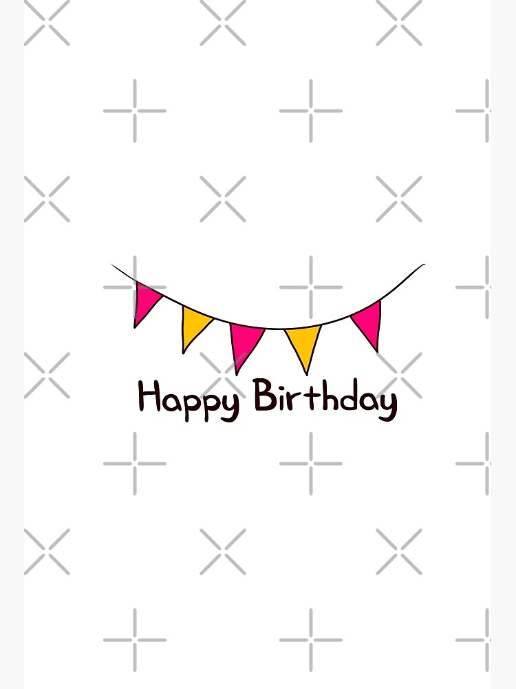 Thumbnail 2 of 2, Greeting Card, Birthday bunting - happy birthday greeting cards designed and sold by Fatamimosh.
