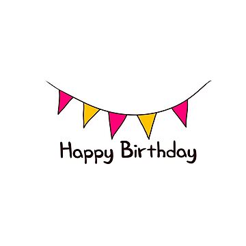 Artwork thumbnail, Birthday bunting - happy birthday greeting cards by Fatamimosh