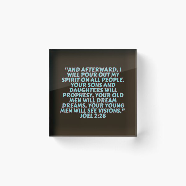 Item preview, Bible Verse Joel 2:28 designed and sold by Prayingwarrior.
