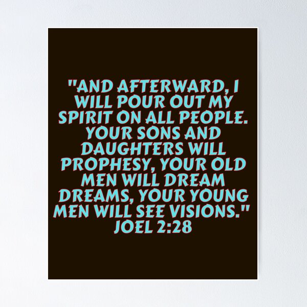 Item preview, Bible Verse Joel 2:28 designed and sold by Prayingwarrior.