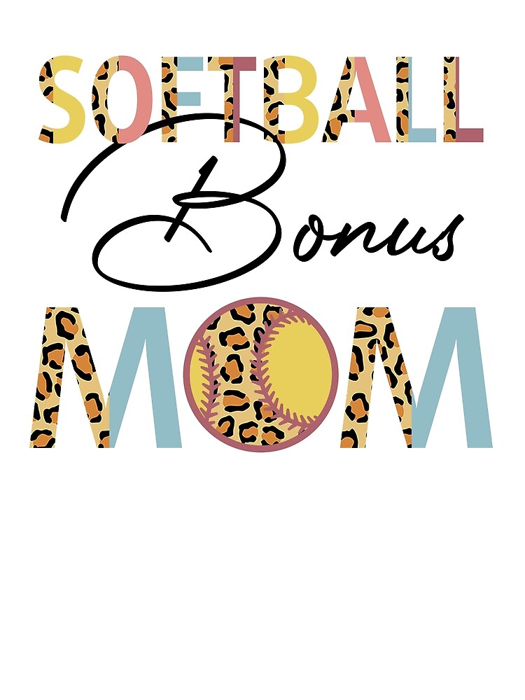 Baseball Mom Leopard Softball Bandana Happy Mother's Day Poster