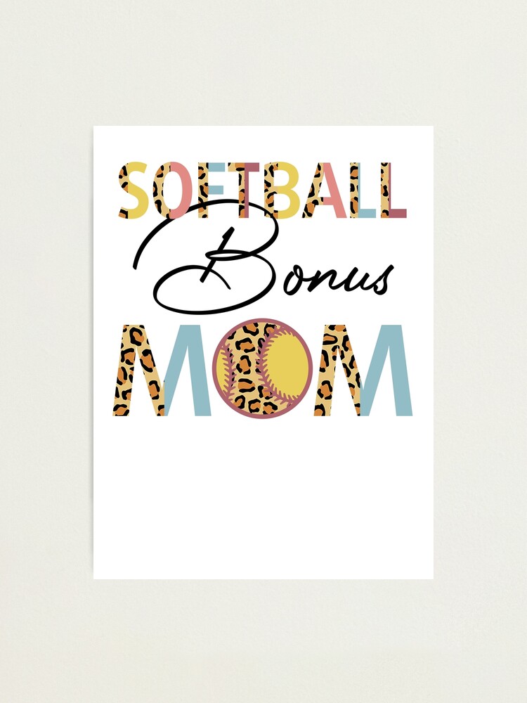 Baseball Mom Leopard Softball Bandana Happy Mother's Day Poster