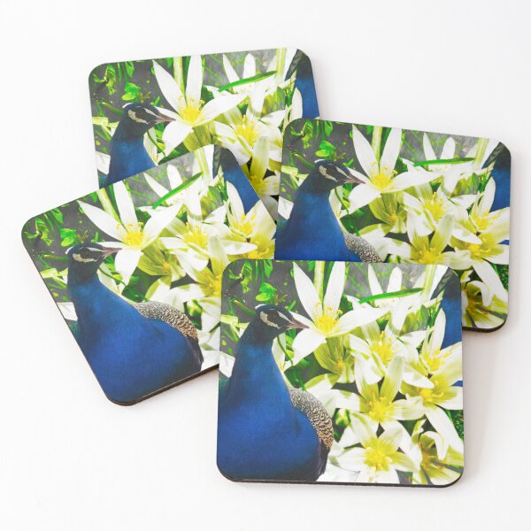 Item preview, Peacock across spring flowers designed and sold by nelllkata.