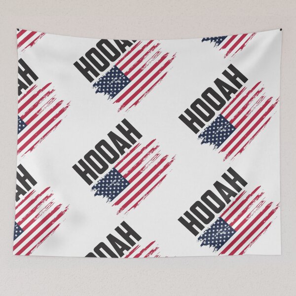 Item preview, Hooah American Flag/Military/USA designed and sold by burlybot.