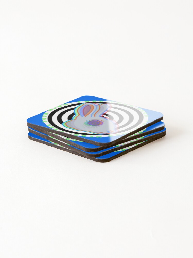 Thumbnail 4 of 5, Coasters (Set of 4), White Rabbit designed and sold by DifferentByDust.