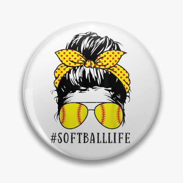 Item preview, Mom Life Softball Baseball Mom Mothers Day Messy Bun Womens designed and sold by familyarts.