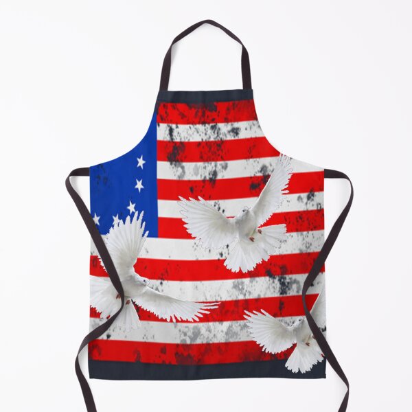 Artikelvorschau, ANTIKE GRUNGY AMERICAN BATTLE FLAG WHITE DOVES ART entworfen und verkauft von sharlesart.