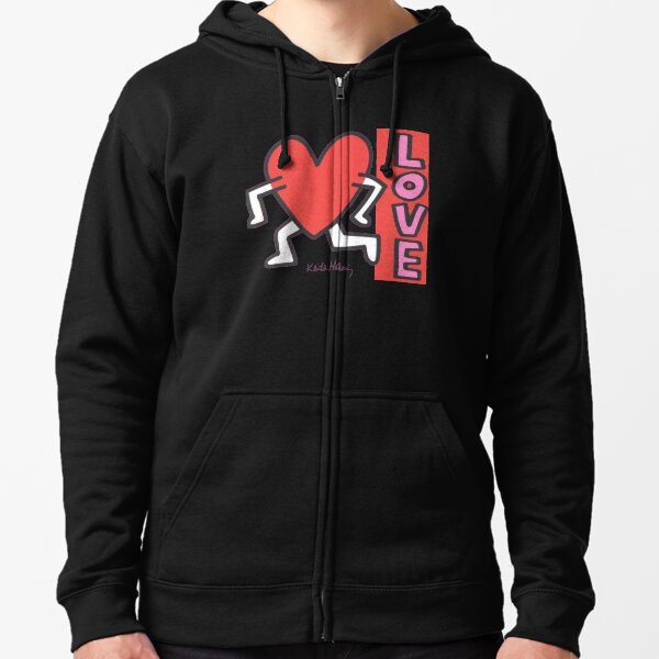 Haring pop art copy Zipped Hoodie