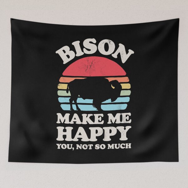 Item preview, Bison Make Me Happy Sunset Retro Shirt for Men Women Boys Girls Kids Animal Lover Gifts designed and sold by LiqueGifts.