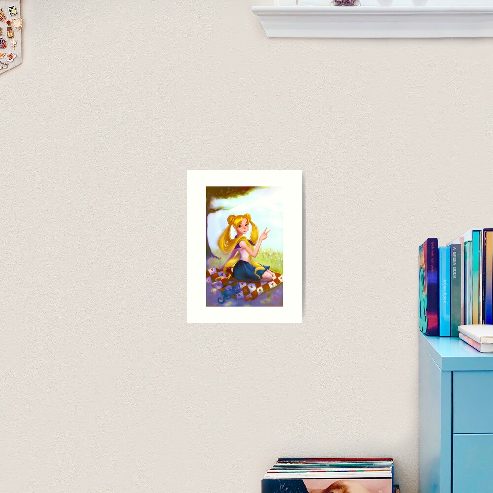 Sailor Moon & Luna Art Print
