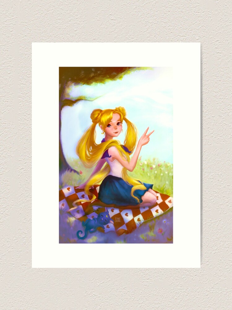 Alternate view of Sailor Moon & Luna Art Print