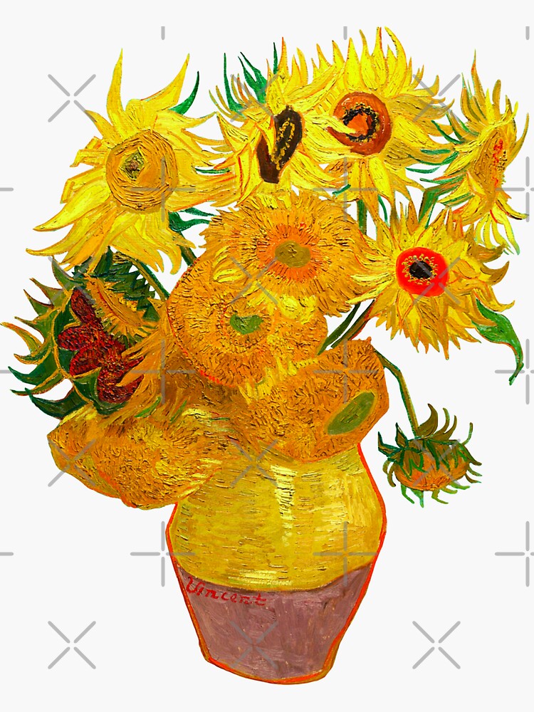 Vincent Van Gogh Sunflowers - Sticker