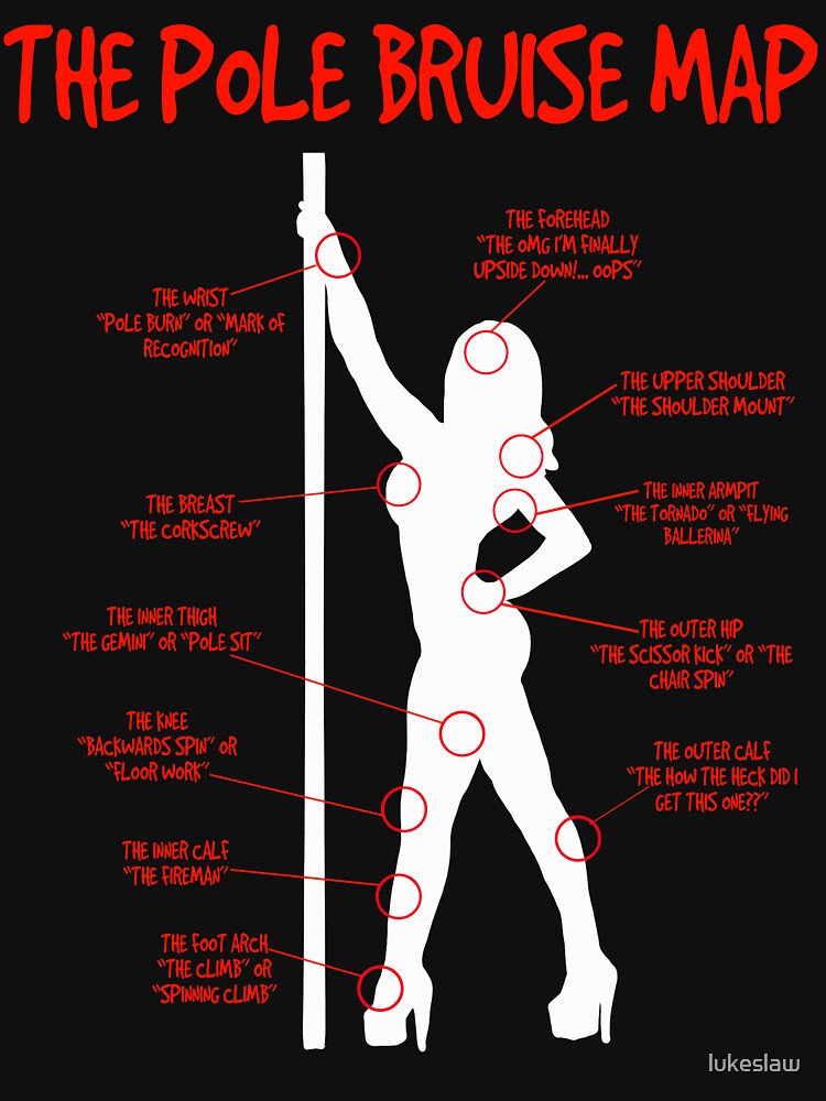 The Pole Bruise Map Pole Dance Gift Pole Dancing T Shirt