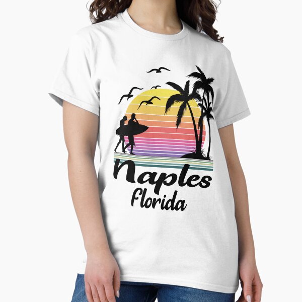 Vista previa del artículo con la obra «Nápoles, Florida Retro Sunset», diseñado y vendido por Home-Spirit.