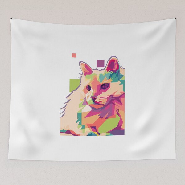 Item preview, cat popart background designed and sold by Bee Rose.