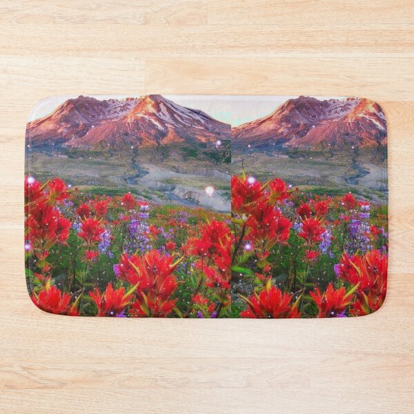 Item preview, Beautiful mountain with flowers designed and sold by Shahid1234.