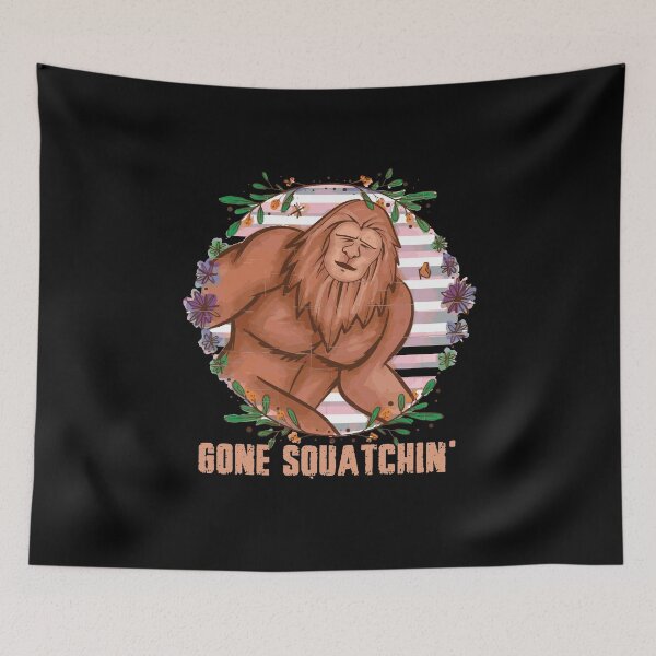 Item preview, Bigfoot Gone Squatchin Sunset FlowerYeti Sasquatch designed and sold by 9ine9.
