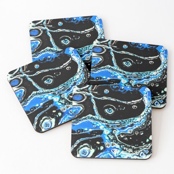 Item preview, Ocean Depths Abstract Acrylic Pour Painting designed and sold by Erica Howell.