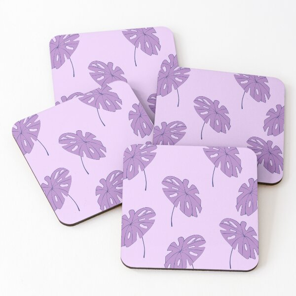 Item preview, Pastel purple monstera leaf  designed and sold by afrapaints.