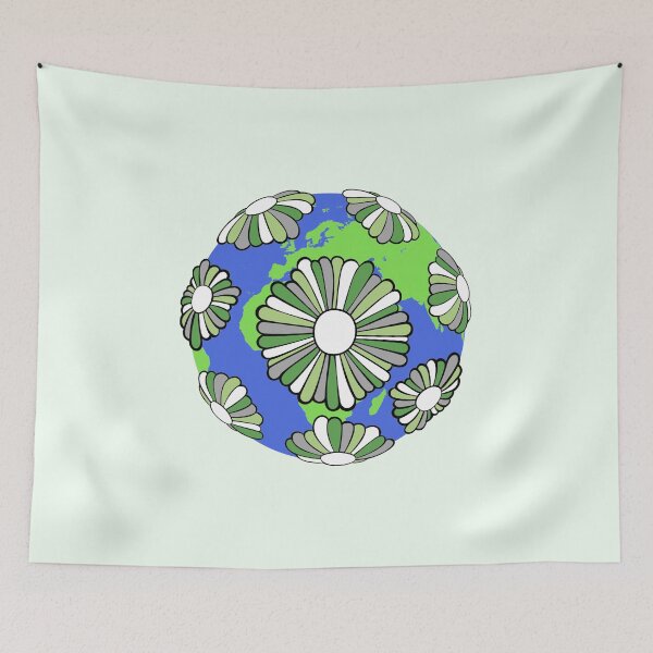 Item preview, Aromantic Flag Daisy Earth designed and sold by everything4eva.