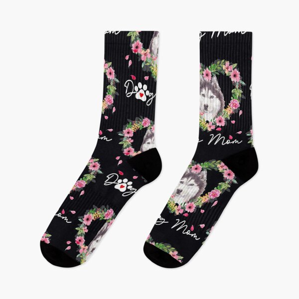 Artikelvorschau, Netter Siberian Husky Mom Flower Dog Lover entworfen und verkauft von Nicestore099.
