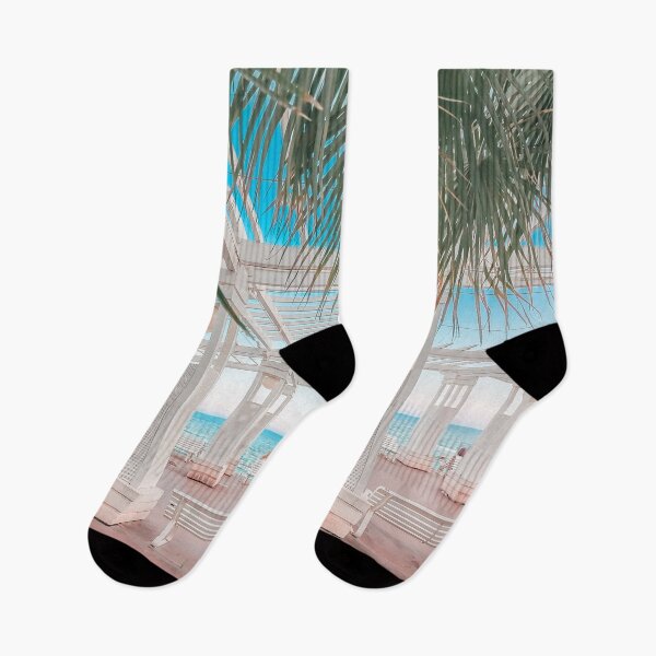 Item preview, Mediterranean Sea, white colonnade, benches, and palm trees on Promenade des Anglais at sunset in the French Riviera, Nice, Cote d'Azur, France. designed and sold by SvetlanaSF.