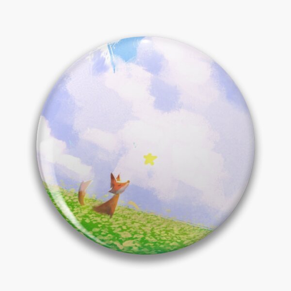 Item preview, Minimalistic Cute Little Fox in the Flower Field designed and sold by eilekzandra.