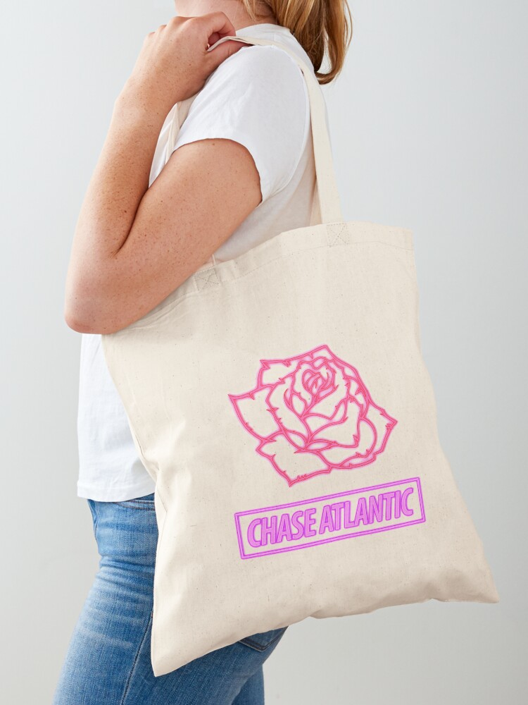 Neon Rose Tote Bag