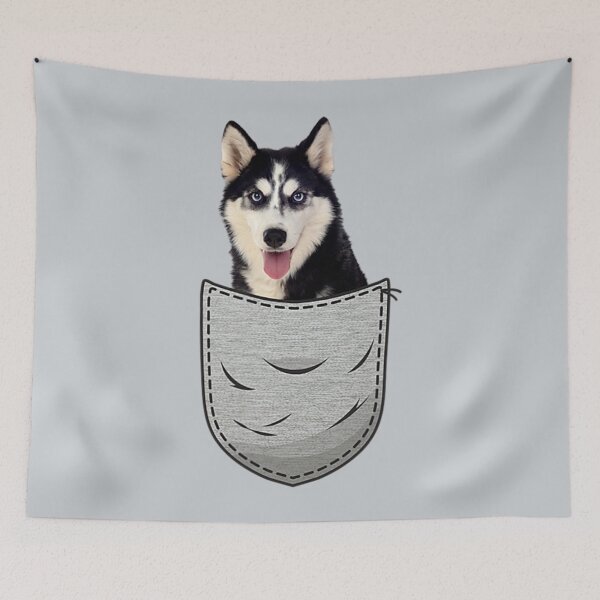 Item preview, Cute Siberian Husky Sibe Chukcha for dog lovers pocket owner  designed and sold by Nicestore099.