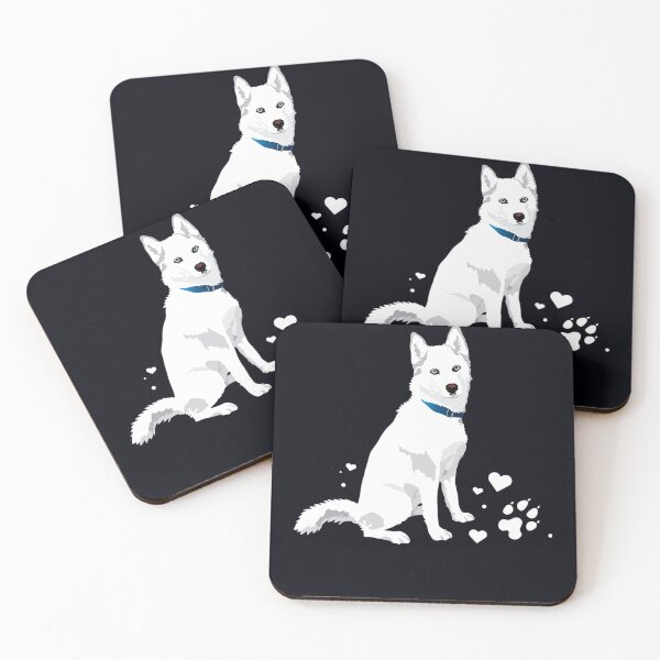 Item preview, cute white Siberian Husky - sweet white Snow dog  designed and sold by Nicestore099.