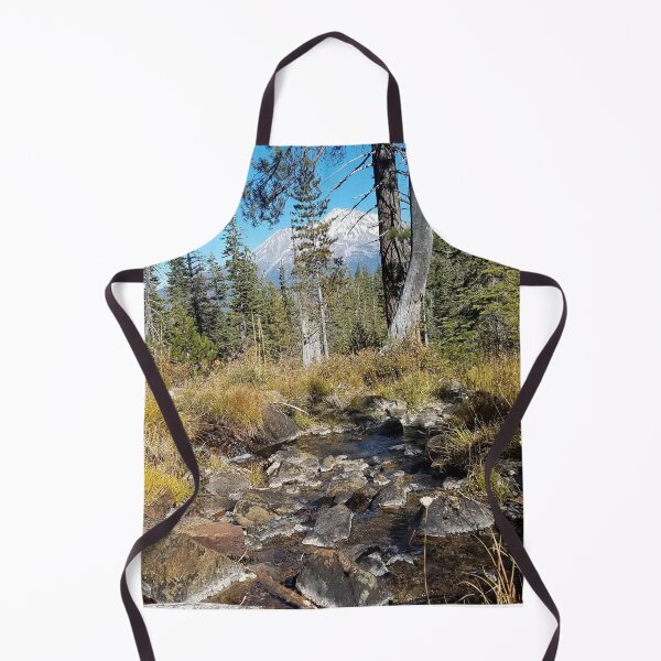 Item preview, Mountain with a magical stream in the foreground. Mount Shasta with a cool spring stream. designed and sold by MountMercantile.
