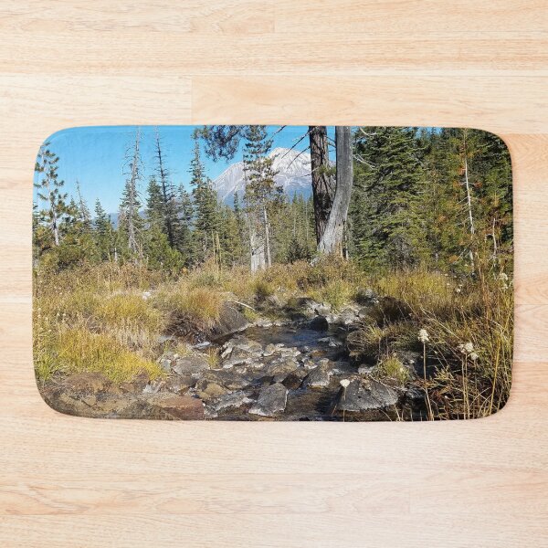 Item preview, Mountain with a magical stream in the foreground.  Mount Shasta with a cool spring stream. designed and sold by MountMercantile.