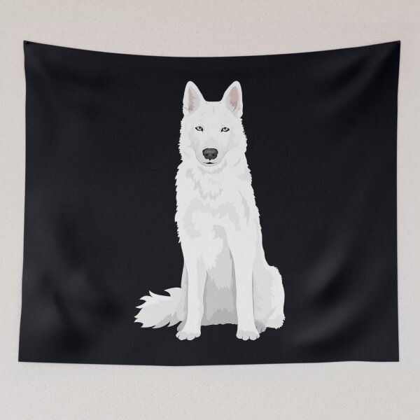 Item preview, cute white Siberian Husky - sweet white Snow dog designed and sold by Nicestore099.