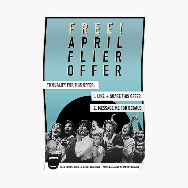 April Free Flier Offer Poster