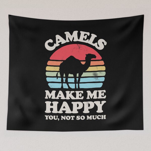 Item preview, Camels Make Me Happy Sunset Retro Shirt for Men Women Boys Girls Kids Animal Lover Gifts designed and sold by LiqueGifts.